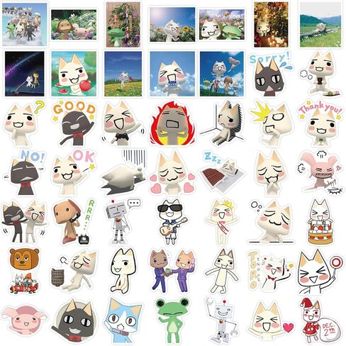 50pcs Cute Cartoon Inoue Toro Stickers for Kids Teens, Game Sticker Vinyl Waterproof Stickers for Skateboard Laptop Luggage Fridge DIY Decal in Kuwait