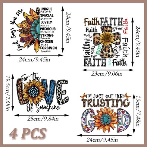 4Pcs Jesus Patches Iron on Transfer Stickers for Clothing Christ Jesus Accessories Decorations Jesus God Love Letter Pattern Washable Iron on Appliques Heat Transfer Vinyl Decals for T-Shirt or Bags in Saudi Arabia