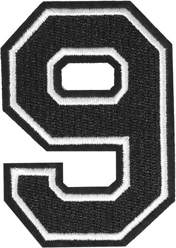 3 Pieces 3.14inch Iron on Letter Patch, Full Embroidery Letter Patch, Iron Alphabet Letter A-Z Iron on Sew on Patches for Clothes, Dress, Hat, Socks, Jeans, DIY Accessories, 3.14inch (Black, C) in Saudi Arabia
