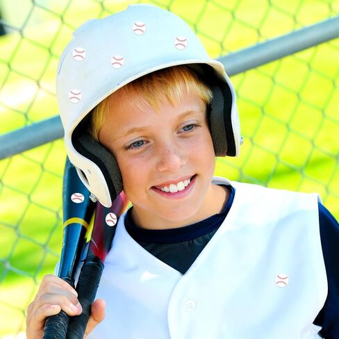 10 Sheets Baseball Stickers, 0.5in Sports Ball Stickers Labels Self-Adhesive Sports Stickers Small Waterproof Envelope Gift Bag Seal for Baseball Theme Party Decor Supplies Team Gifts in Kuwait