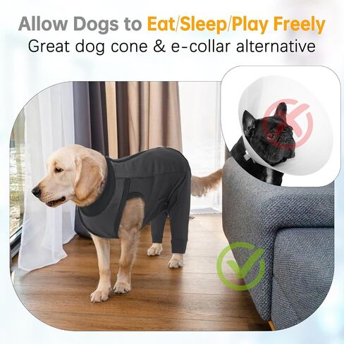 Lelepet Dog Recovery Suit for Rear Legs,Dog Leg Sleeve to Stop Licking,Lick Sleeve for Dogs Rear Legs Abdomen,Dog Onesie for Surgery Female Male,Dog Pants to Prevent Licking,Dog Cone Alternative in Saudi Arabia