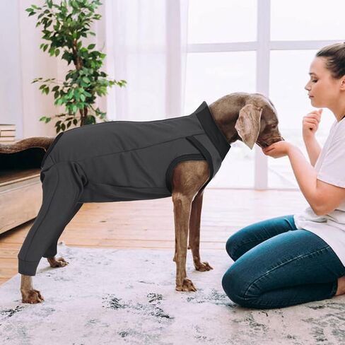 Lelepet Dog Recovery Suit for Rear Legs,Dog Leg Sleeve to Stop Licking,Lick Sleeve for Dogs Rear Legs Abdomen,Dog Onesie for Surgery Female Male,Dog Pants to Prevent Licking,Dog Cone Alternative in Saudi Arabia