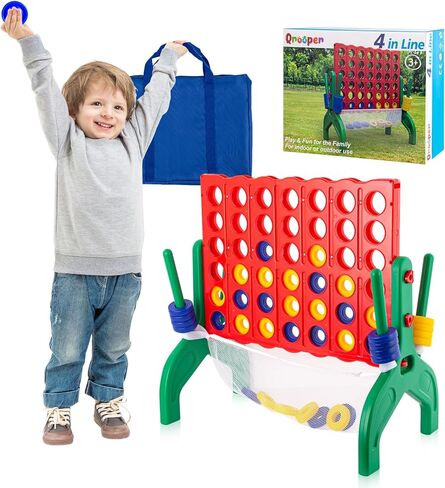 4-in-A-Row Game, 1.9 Feet Strategy Board Game for Kid Indoor Outdoor, 4-to-Score Yard Camping Family Party Game in Saudi Arabia