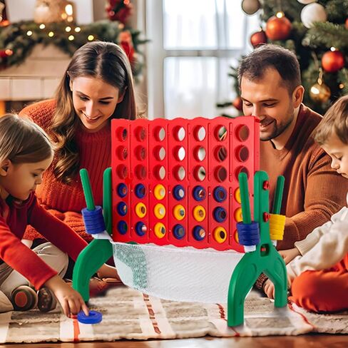 4-in-A-Row Game, 1.9 Feet Strategy Board Game for Kid Indoor Outdoor, 4-to-Score Yard Camping Family Party Game in Saudi Arabia