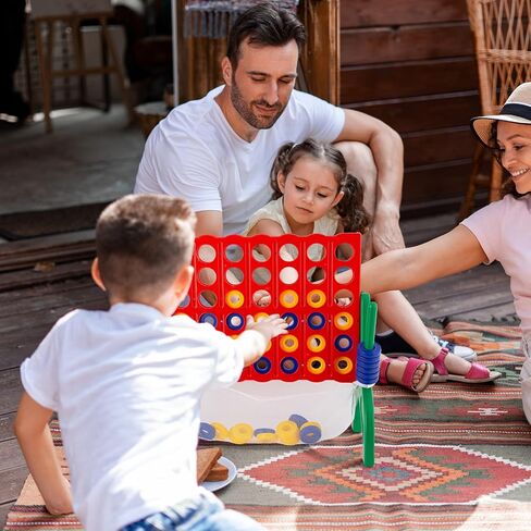 4-in-A-Row Game, 1.9 Feet Strategy Board Game for Kid Indoor Outdoor, 4-to-Score Yard Camping Family Party Game in Saudi Arabia