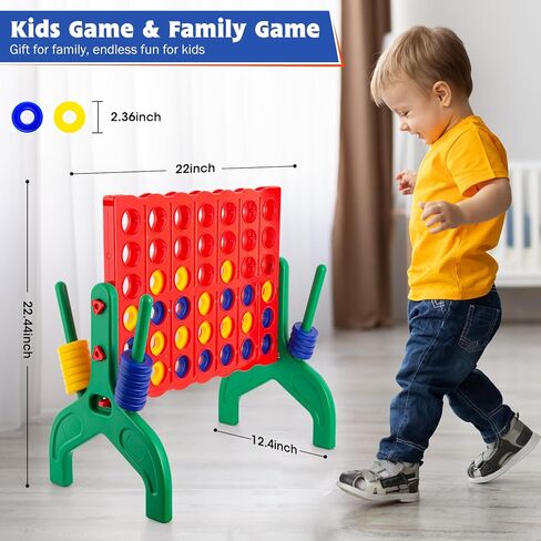 4-in-A-Row Game, 1.9 Feet Strategy Board Game for Kid Indoor Outdoor, 4-to-Score Yard Camping Family Party Game in Saudi Arabia