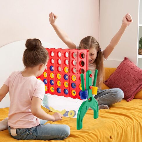 4-in-A-Row Game, 1.9 Feet Strategy Board Game for Kid Indoor Outdoor, 4-to-Score Yard Camping Family Party Game in Saudi Arabia