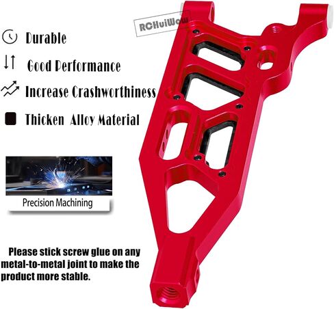 RC Alloy Front Lower Suspension Arms Upgrades Part for 1/8 Kraton 6S BLX,Outcast 6S BLX,Talion 6S BLX, Notorious 6S BLX,Aluminium Front Upper A Arms w/Pivot Balls,2pcs,Red in Saudi Arabia