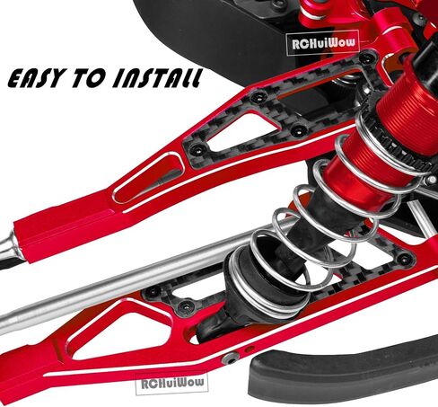 RC Alloy Front Lower Suspension Arms Upgrades Part for 1/8 Kraton 6S BLX,Outcast 6S BLX,Talion 6S BLX, Notorious 6S BLX,Aluminium Front Upper A Arms w/Pivot Balls,2pcs,Red in Saudi Arabia
