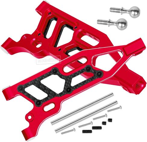 RC Alloy Front Lower Suspension Arms Upgrades Part for 1/8 Kraton 6S BLX,Outcast 6S BLX,Talion 6S BLX, Notorious 6S BLX,Aluminium Front Upper A Arms w/Pivot Balls,2pcs,Red in Saudi Arabia