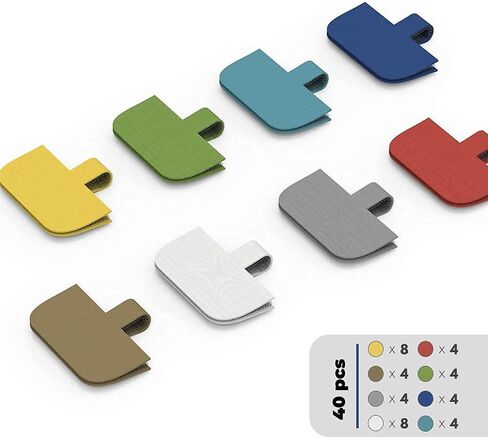 Cable Labels Large Size, XIAOXI Write On Cord Label, Wire Labels, Cable Tags and Wire Tags for Cable Management and Identification - 40 Pcs (Multi-Color) in Saudi Arabia