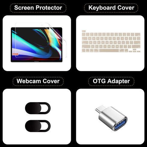 Case for MacBook Pro 13 inch 2022 2020 Released A2338 M2 M1 Chip/A2251/A2289, Laptop Hard Shell Case with Keyboard Cover & Screen Film & OTG Adapter & 2 Webcam Covers, Cute Cactus in Kuwait