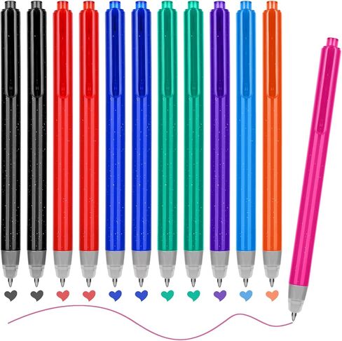 Temiary 12pcs قابلة للاسترخاء أقلام هلام أقلام ، تختفي الأخطاء ، وكتابة ناعمة 0.5 ملم ، ولا تلطخ لرسم مخطط الكتابة والألغاز المتقاطعة (الأخضر) in Kuwait