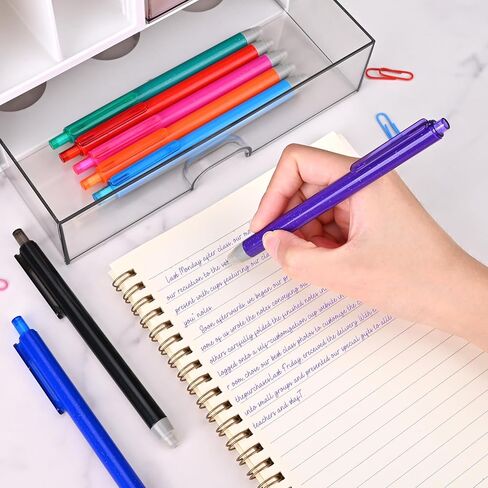 Temiary 12pcs قابلة للاسترخاء أقلام هلام أقلام ، تختفي الأخطاء ، وكتابة ناعمة 0.5 ملم ، ولا تلطخ لرسم مخطط الكتابة والألغاز المتقاطعة (الأخضر) in Kuwait