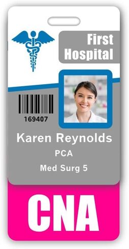 CNA Badge Buddy Vertical w/Height & Weight Conversion Charts (Pink) in Kuwait