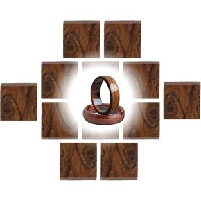 IECAP LLC Desert Ironwood Rings Blanks Pack of 10 – Exotic Wood Block for Ring Making – Natural Wood for DIY Crafts – Jewelry Ring Making – Turning Small Scales Blanks (1.5 x 1.5 x 0.5 inches)