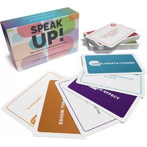 metaFox "Speak Up Card Deck for Teams - 60 Motivational and Inspirational Cards, Affirmation and Mindfulness Cards, Coaching Materials for Honest Conversations (English)