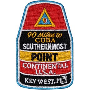 Vagabond Heart Key West Patch - Key West Florida Iron On Travel Badge - Key West, FL Southernmost Point Souvenir