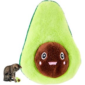 Plush Cat Toy Avocado | Cat Toys for Kittens Kitty | Interactive Cat Toy | Interactive Cat Kicker Toys | Cat Chew Toy | Catnip Toys for Cats | Cat Toys Crinkly Sound | Catnip North America