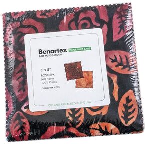 حديقة بالي باتيك روز 5x5 حزمة 42 5 بوصة سحر حزمة Benartex
