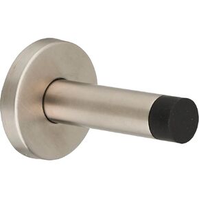 3.2" Wall-Mounted Door Stop – 304 Stainless Steel, Durable Design with Rubber Tip for Noise Reduction & Wall Protection – Rust-Resistant, Easy Installation, Ideal for Home & Office