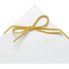 Paper Mart Metallic and Matte Stretch Loops, Gold Matte, 16 Inches (Case of 50)
