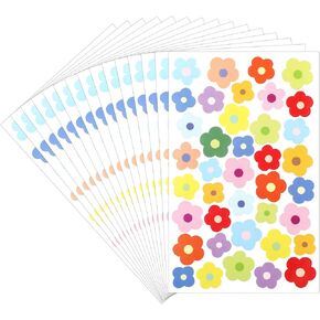 ملصقات زهرة Simarro 585pcs للأطفال ، ملصقات صغيرة ذاتية اللصق ، شارات زهرة مقاومة للماء لزجاجة المياه ، الكمبيوتر المحمول ، السيارة ، حالة الهاتف المحمول ، حرفة فنية ومكافآت فئة in Kuwait