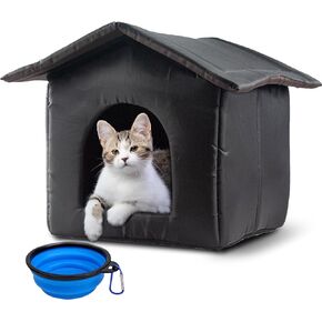 BNOSDM CAT المنازل للقطط في الهواء الطلق مقاوم للماء Cat Shelter دافئ ومعزول للحيوانات الأليفة للحيوان
