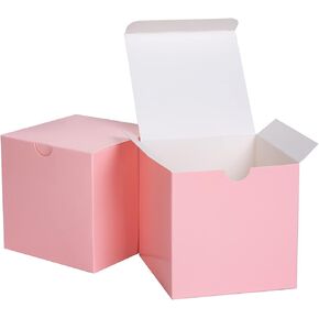 Geftol Small Pink Gift Box 50 Pack 3 × 3 × 3 بوصات مربع مربع مربع هدايا مربع العروسة
