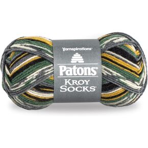 Patons Kroy Socks Yarn - (1) Gauge - 1.75 oz - Greener Pastures Jacquard -