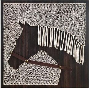 zenoco Horse 3D String Art Kit, a DIY Horse Craft Kit for Adults, Suitable for Beginners to Advanced Crafters (12" x 12")