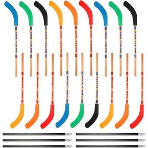 LUTER Hockey Pencils with Erasers, 18pcs Hockey Pencils with 6pcs Black Pencils Hockey Theme Party Decorations Reward Sports Themed Pencils for Students