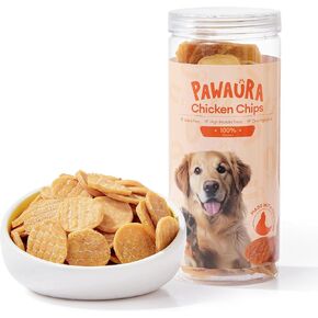 Chicken Chips Dog Treats, 10.58 oz Crunchy Training Treats for Dogs, Single Ingredient Dog Treat - Dried Chicken Jerky for All Breedd Dogs, 100% Natural