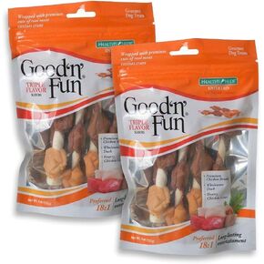 Good 'n' Fun Triple-Flavor Kabobs - Chicken, Duck & Beef Liver 4 oz - Pack of 22
