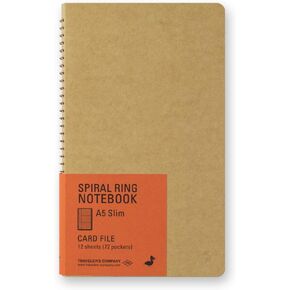 DESIGNPHIL Travelers Notebook Spiral Ring A5 Slim Card File Pelican 15248006