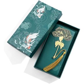 Hollow Leaf Clove Pink Sunflower Bookmark, Stainless Steel Flower Page Mark Tool, Simple Tassels Stationery for Bookworm Reading Lovers (Dandelion-Rose Gold)