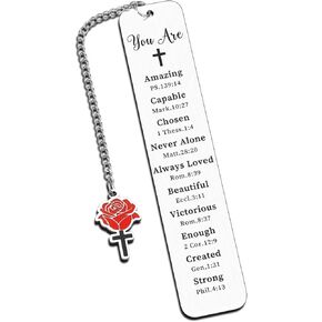 Christian Gifts for Women, Baptism Gifts for Teen Girls 16-18, Bible Bookmarks, Inspirational Gifts for Friends Daughter, First Communion Gifts for Her, Christmas Stocking Stuffers