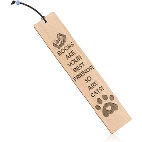 Cat Lover Gifts Cat Bookmarks for Reading Women Reading Gifts for Book Lovers Book Reader Gifts Wooden Bookmark Book Lover Gifts for Cat Lovers Cat Owners Gifts Cat Mom Gifts for Daughter Friends