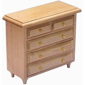 EatingBiting 1:12 Wood Cabinet Chest of Drawer Cupboard Craft Decor Miniature Wooden Kitchen Furniture TV Cabinet Living Room Set, Drawer Can Open Exquisite Handmade