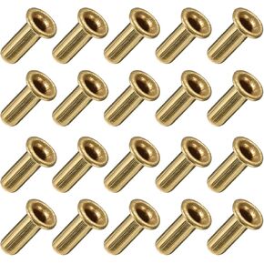 Metallixity من خلال برشام الثقب (3x8mm) 200pcs ، صواميل برشام جوفاء النحاس - من أجل المصنعة المصنعة للملابس المصنوعة من الجلد.