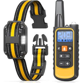 Dog Shock Collar (8-120Lbs) - 2600FT Dog Training Collar with 3 Training Modes, Security Lock,Reflective Nylon Colar,IP67 Waterproof＆Rechargeable Remote e-Collar for All Breeds