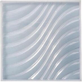 1pc Clear Ocean Coaster Resin Mold,Square Wavy Coasters Silicone Molds for Epoxy Resin,Riverbed Ocean Organizer Tray Plate Resin Casting Mold Jewelry Casting Supplies