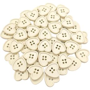 40-Pcs 7/8" Heart Resin Buttons | Bulk Assorted Colorful Buttons for Sewing Clothing Knitting Crafts Decoration (23mm, 8 Colors, 5 Pcs/Color)