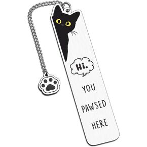 Black Cat Bookmark, Cat Bookmark, Cat Lover Gifts for Women, Cute Bookmarks, Book Accessories, Cat Bookmarks for Women, Cat Gifts for Cat Lovers, Cat Dad Cat Mom Gifts, Funny Bookmark for Women Men