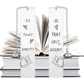 Funny Bookmarks for Women Men, 2Pcs Stainless Steel Bookmark Gifts for Book Lovers, BFF, Coworkers, Readers