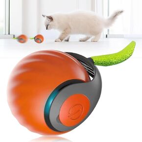 FAGOBYX USB Rechargeable Smart Interactive Cat Toy Ball Rolling Cat Toy Ball,Cat Dog Automatic Moving Ball Touch Motion,Self-Rolling Smart Cat Toy（Random Colors）
