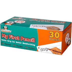 Channie's My First Pencil, Easy-to-Hold Write Size Graphite Jumbo Barrel Presharpened Wooden 2B Small Pencils for 3-7 Year Olds, Brown Color, 2 Pack (5 Pencils Each)