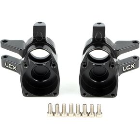 LCX Racing 1/10th RC Crawler Car Front Portal Axles Aluminum Steering Knuckles for Axial SCX10 III AXI03007 Capra UTB10，Upgrades Parts Accessories