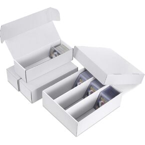 4Pcs Toploaders Storage Box - Counts Trading Card Storage Box for Tcg/Mtg/Ptcg/Magic/Baseball Soccer Basketball Card Collection, 1000 Counts Top Lodaers Cardboard Protection and Organizer