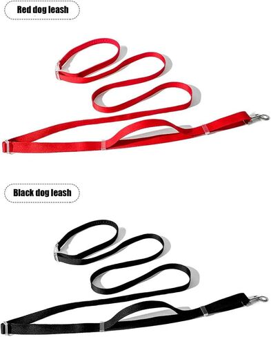 No Pull Dog Harness for Small Medium Dogs, Puppy Harness & Anti-Twist Leash Set, Adjustable & Padded, Puppy Harness with 2 Ultra-light Aluminum Alloy Leash Clips (Red, Large) in Saudi Arabia